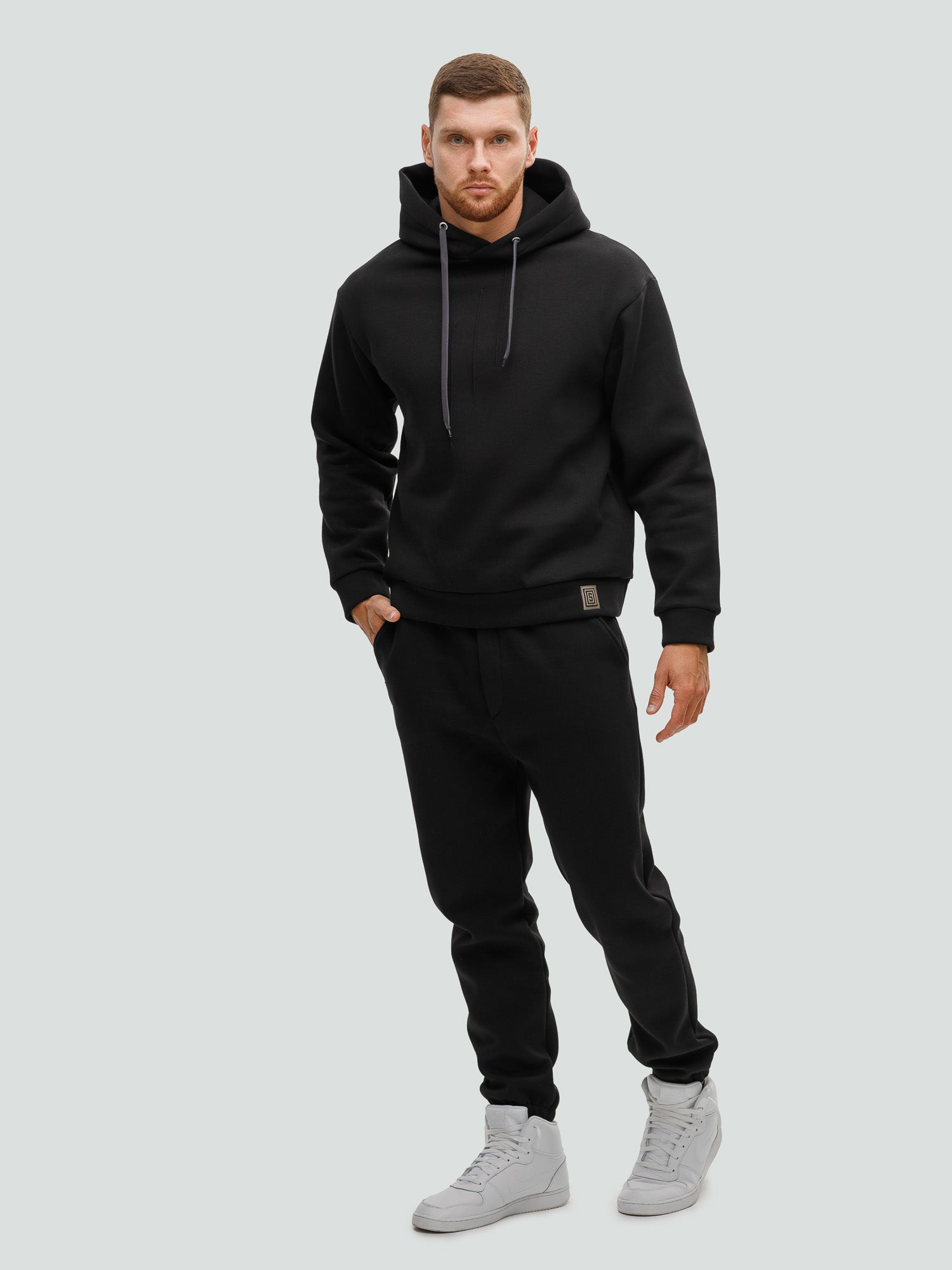 Black Tracksuit "Comfort" with fluff