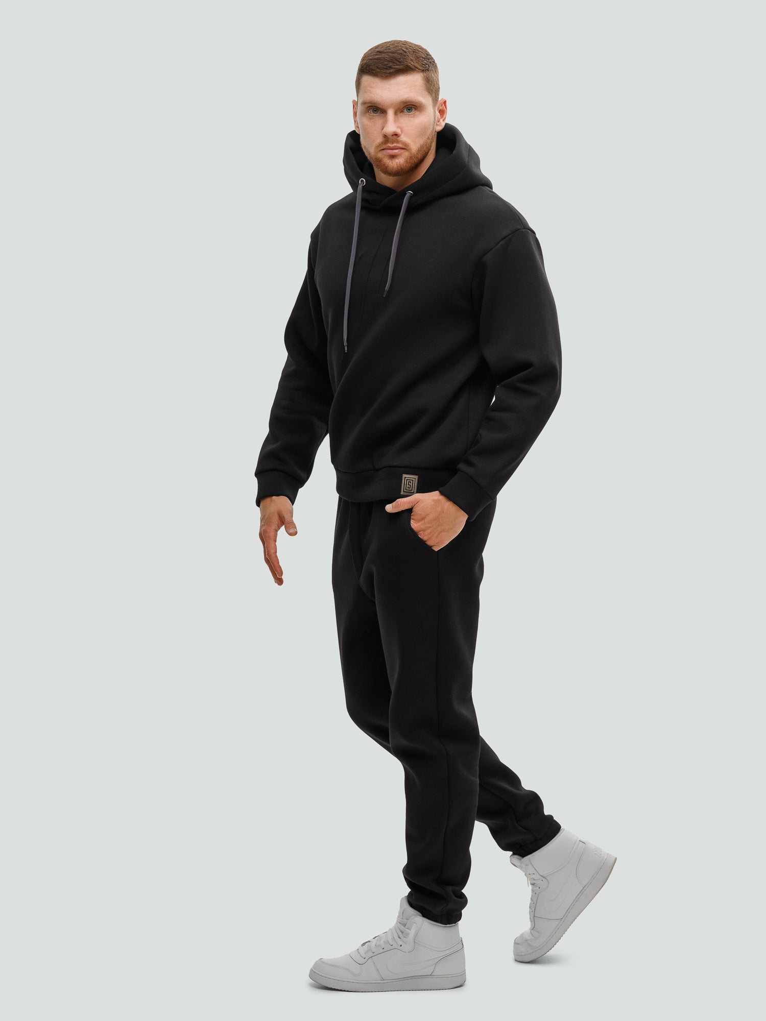 Black Tracksuit "Comfort" with fluff