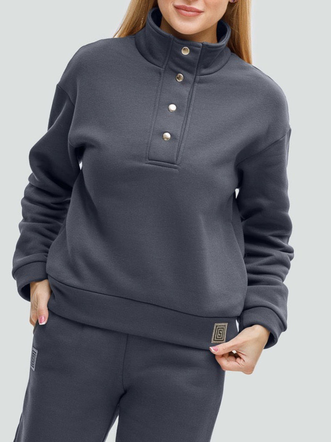 (Copy) Graphite Tracksuit "She" with fluff 