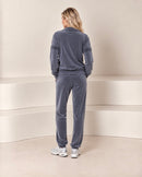 Veliūrinis laisvalaikio kostiumas "Soft blue grey"