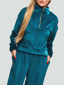 Veliūrinis laisvalaikio kostiumas "Soft shine electric"