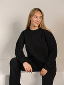 Laisvalaikio kostiumas "Grace" black su pūkeliu