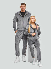 Велюровый спортивный костюм "Soft серый" 