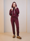 Burgundiškas laisvalaikio kostiumas "Comfort" su pūkeliu