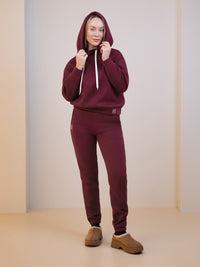 Burgundiškas laisvalaikio kostiumas "Comfort" su pūkeliu