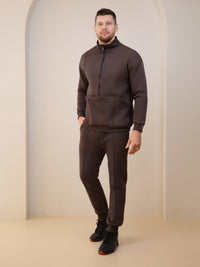 Šokoladinis laisvalaikio kostiumas "Luxury" su pūkeliu