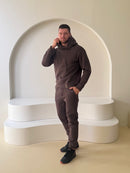 Šokoladinis laisvalaikio kostiumas "Comfort" su pūkeliu