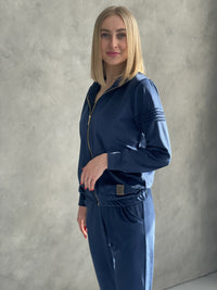 Veliūrinis laisvalaikio kostiumas "Soft ink blue"