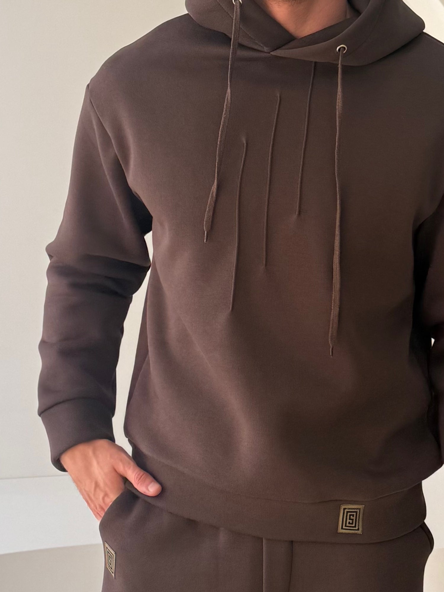 Šokoladinis laisvalaikio kostiumas "Comfort" su pūkeliu