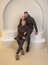 Šokoladinis laisvalaikio kostiumas "Comfort" su pūkeliu