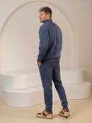 Laisvalaikio kostiumas "Luxury" dusty blue su pūkeliu