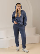 Laisvalaikio kostiumas "Comfort" dusty blue su pūkeliu