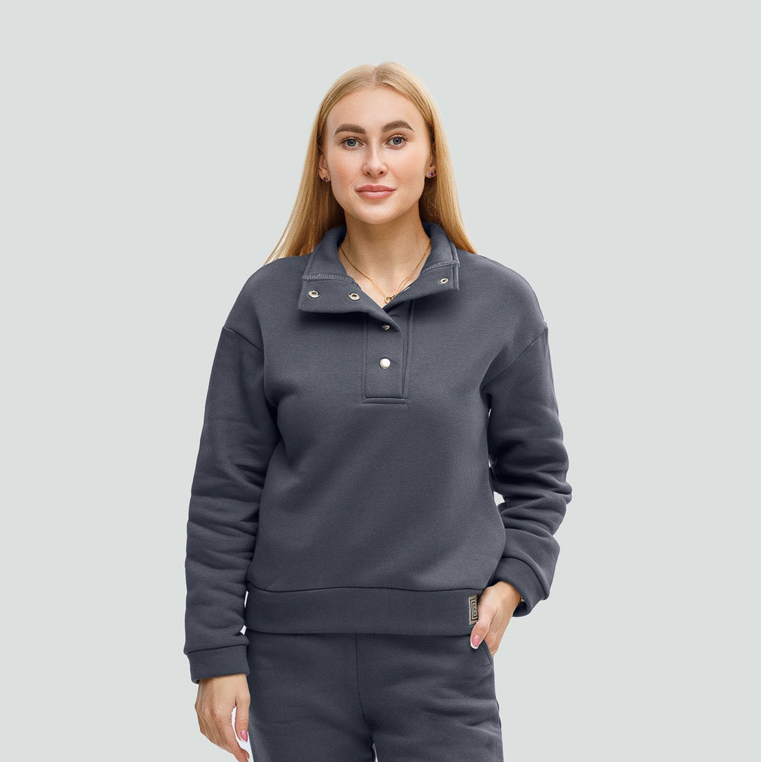 Graphite Tracksuit "She" with fluff
