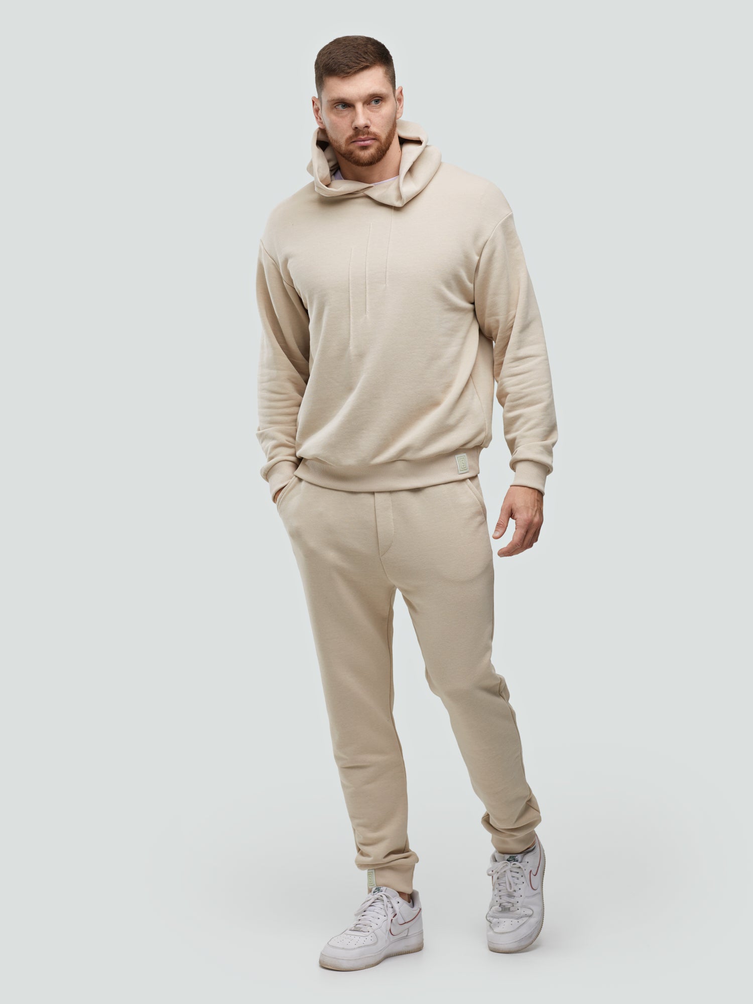 Кремовый спортивный костюм "Comfort" без начеса 