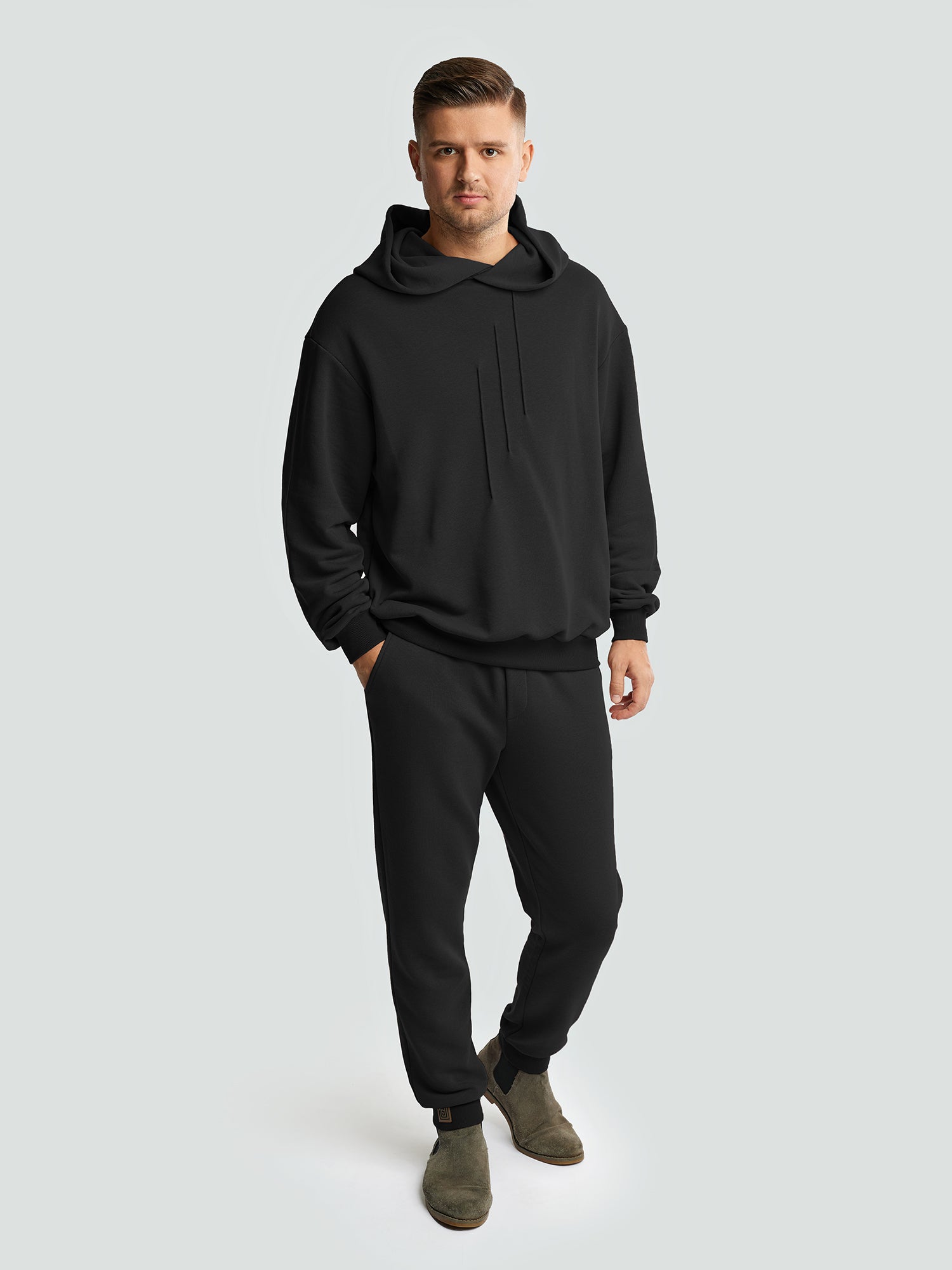 Чёрный спортивный костюм "Comfort" без начёса 