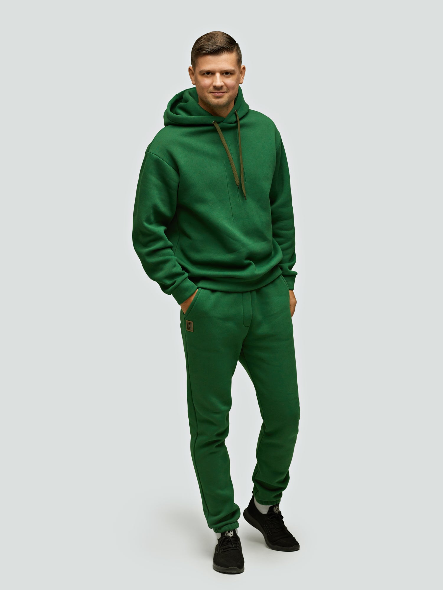 Зеленый спортивный костюм "Comfort" с начесом 